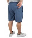 Short Bermuda Tactel Elastano Extra Grande Plus size Liso Azul Jeans